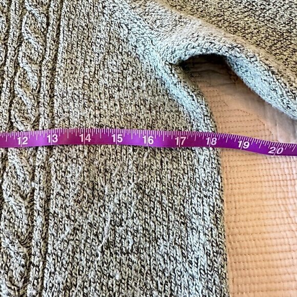 Karen Scott pale green mock neck sweater with pearl buttons women S - Picture 7 of 7